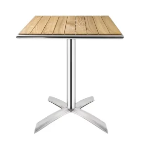 Wooden Slat Cafe Table